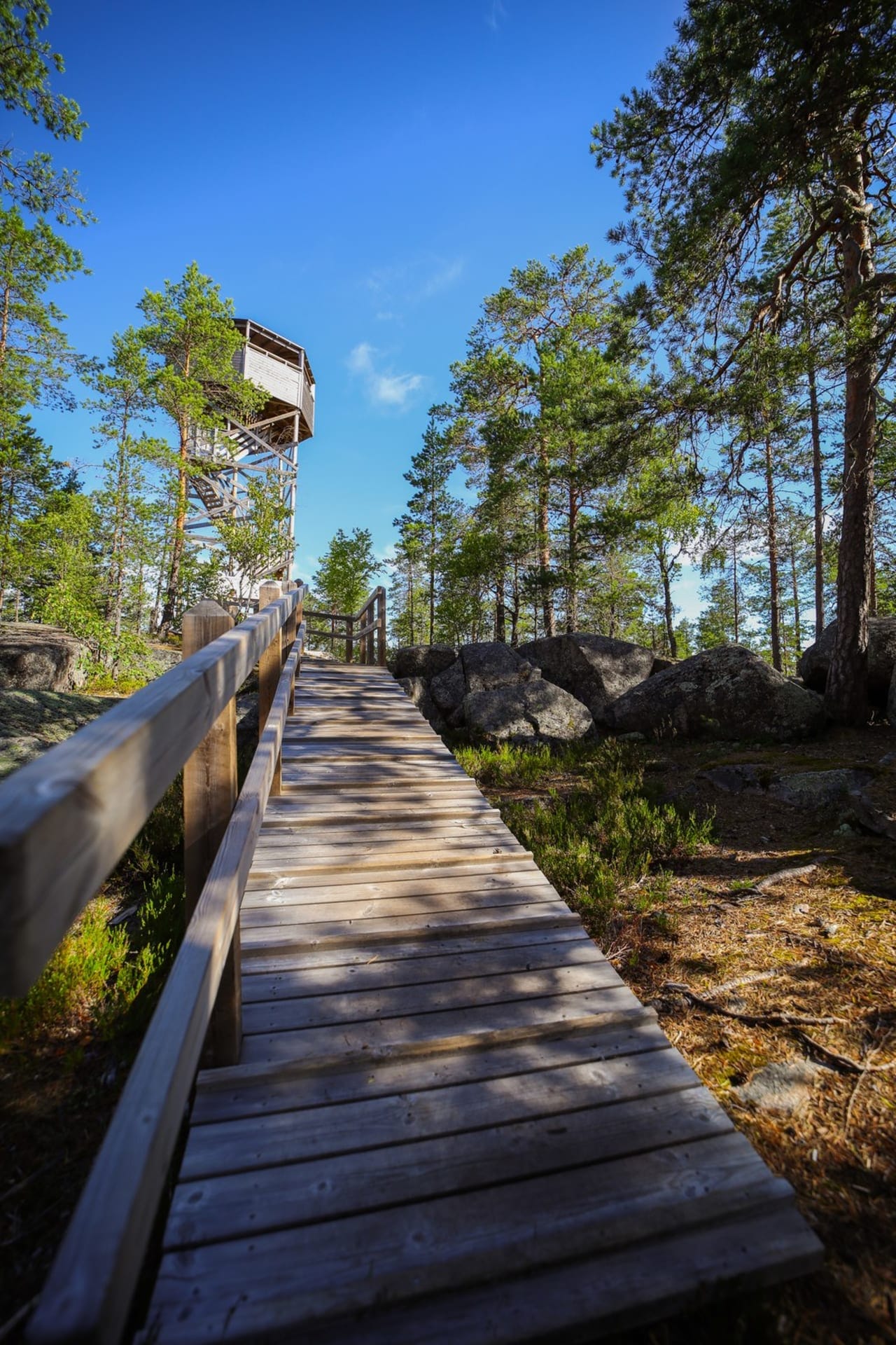 The route to the observation tower is accessible.