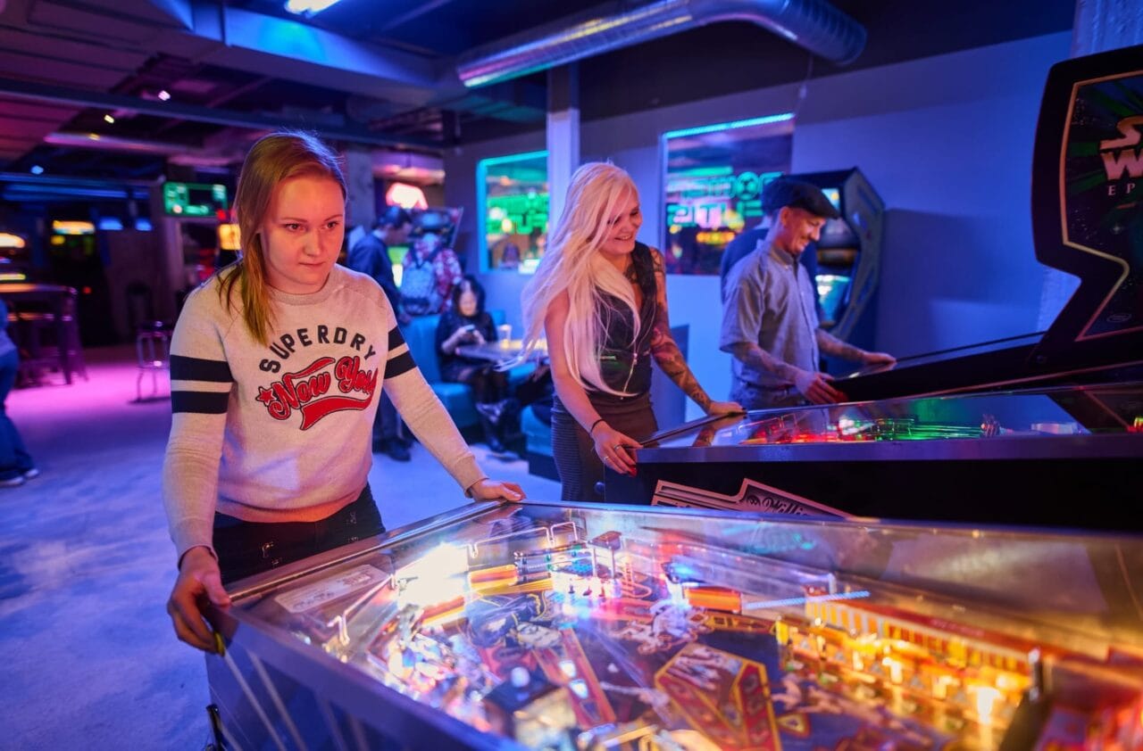 Selection of pinball machines.