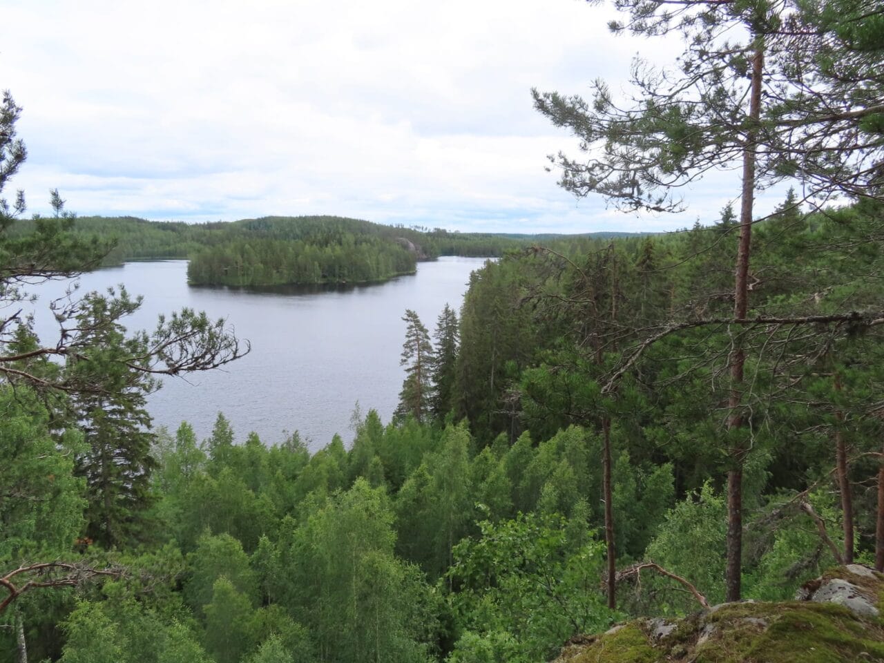 Näkymä Linnavuorelta järvelle