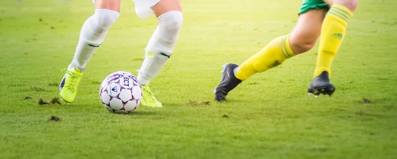 Kicking the football