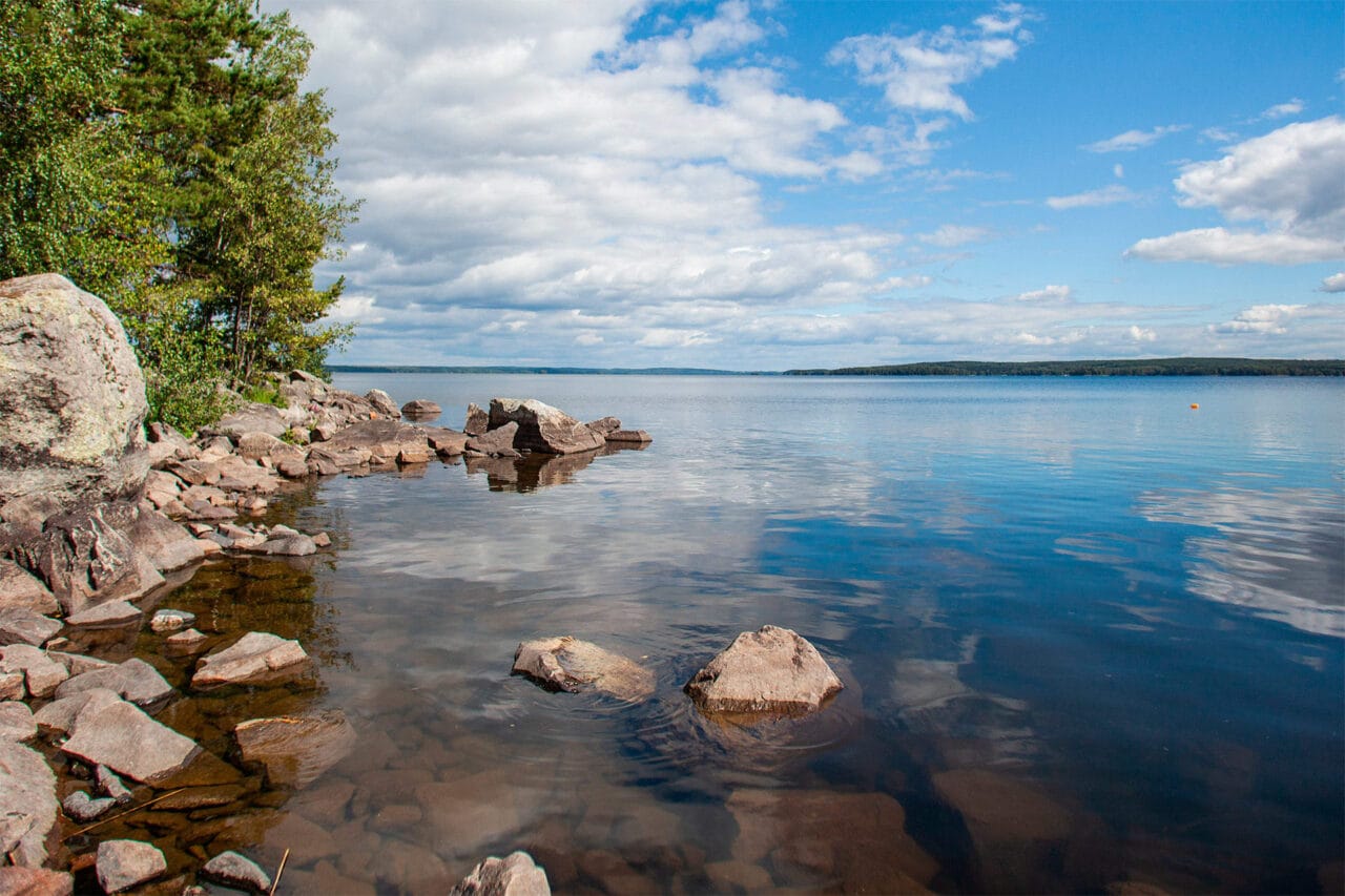 Lake view from Valmarinniemi.