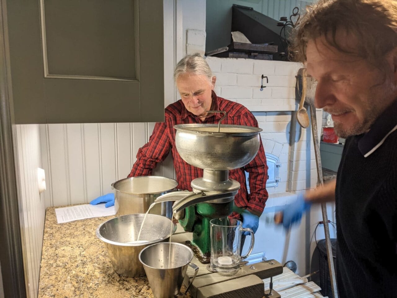 Churning butter