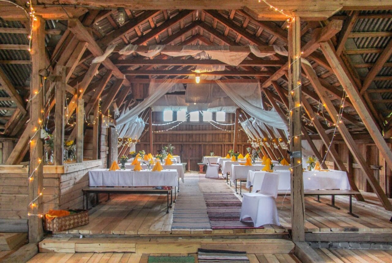 Old Cattle Barn Party Room.