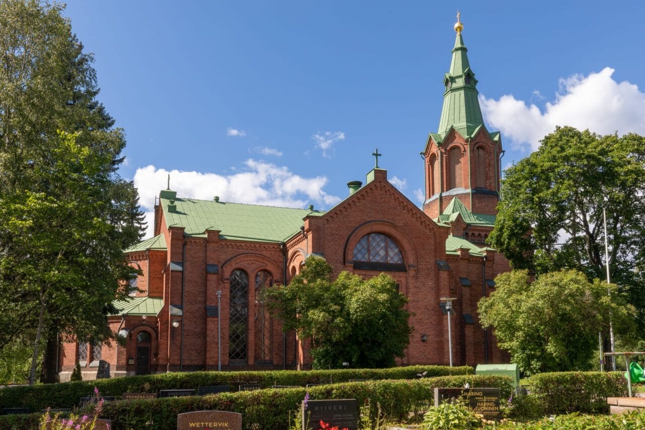 Messukylä cemetery located right next to the church.