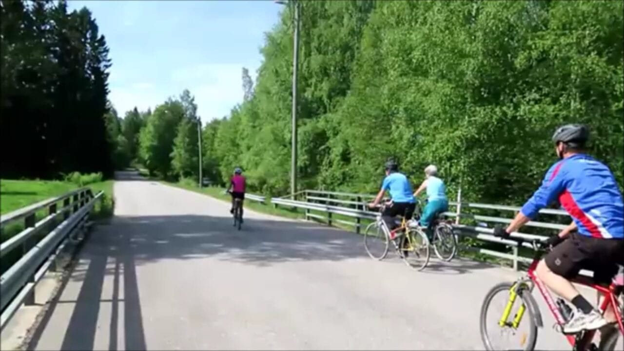 On a bike tour