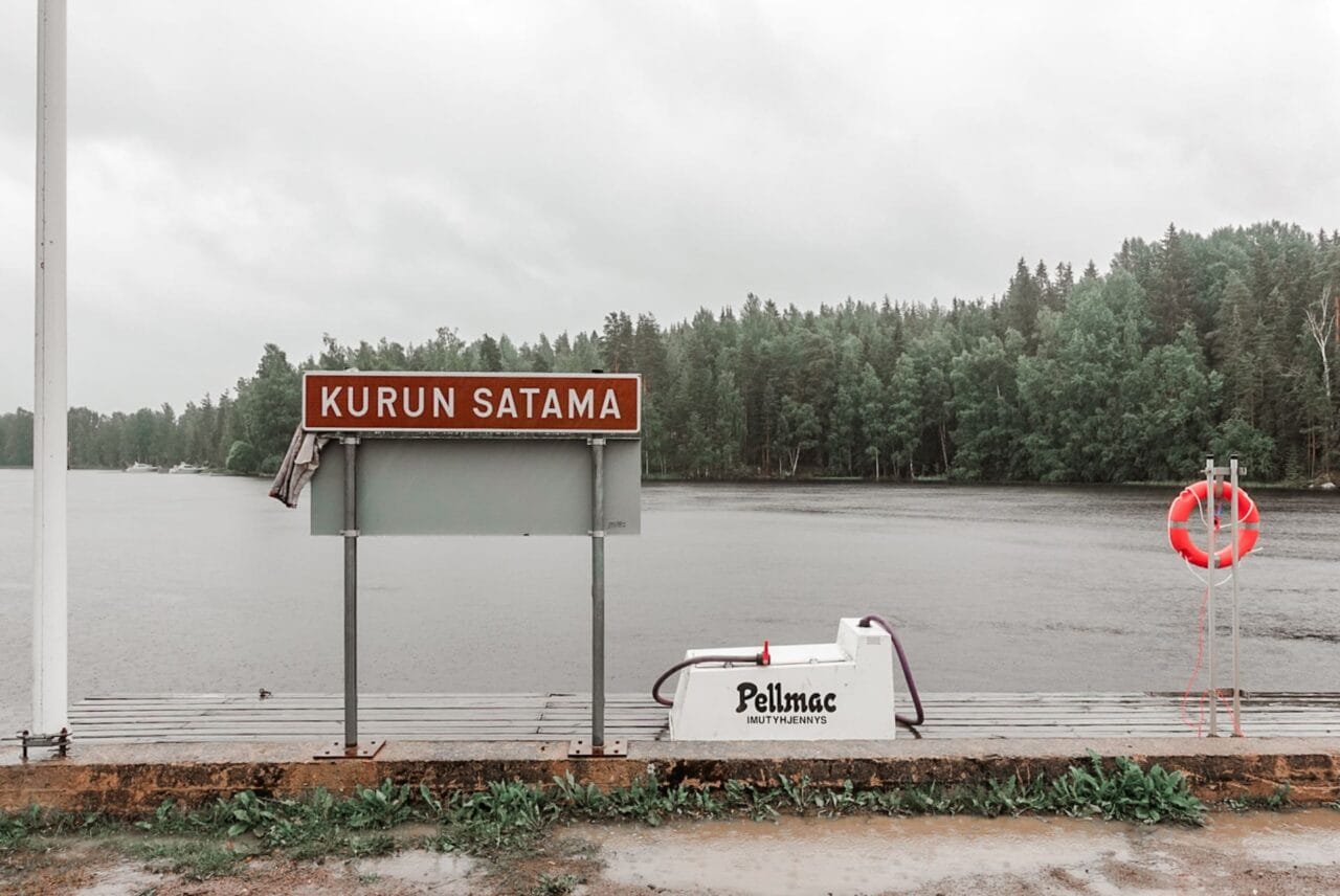 Kurun sataman kyltti Kurun satamassa Ylöjärvellä