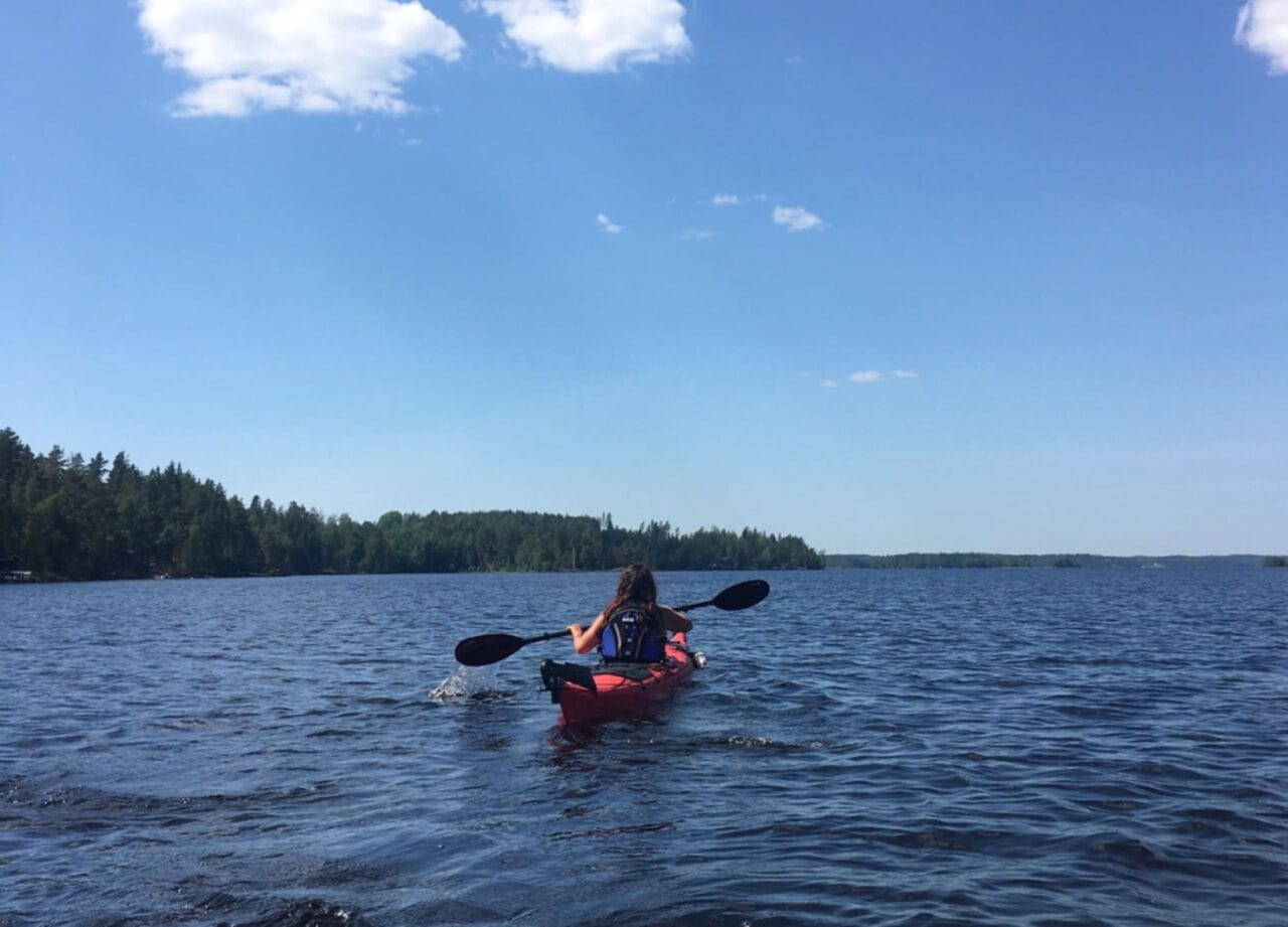 Paddling in Pyhäjärvi