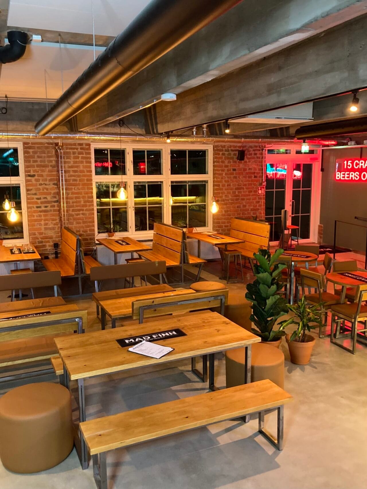 Taproom seating