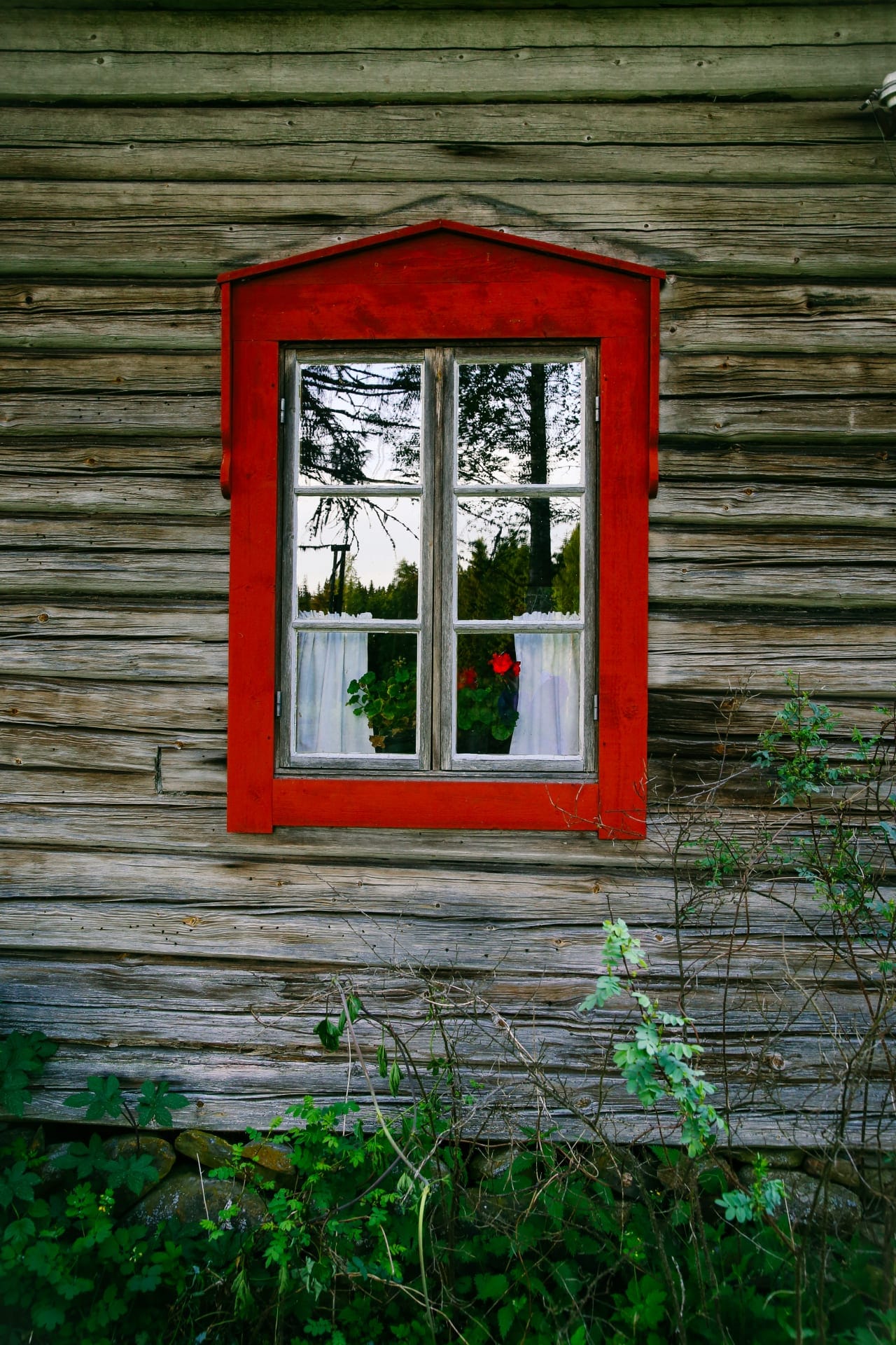 Old wall with a window.