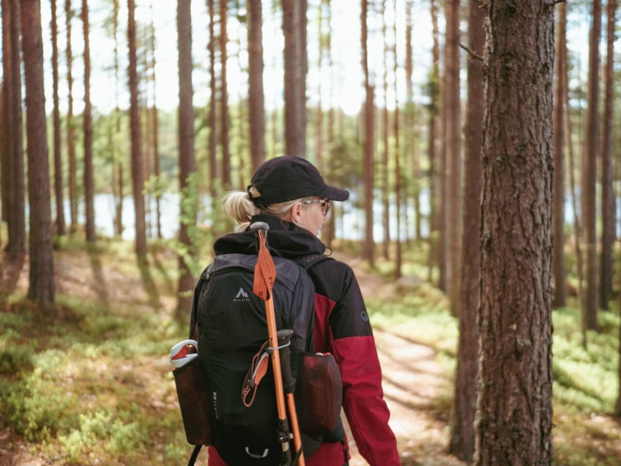 Nainen patikoimassa/ women in hiking